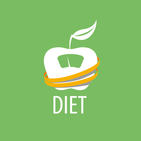 logo design template for diet. Vector illustration of iconのイラスト素材