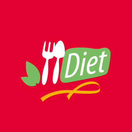logo design template for diet. Vector illustration of iconのイラスト素材