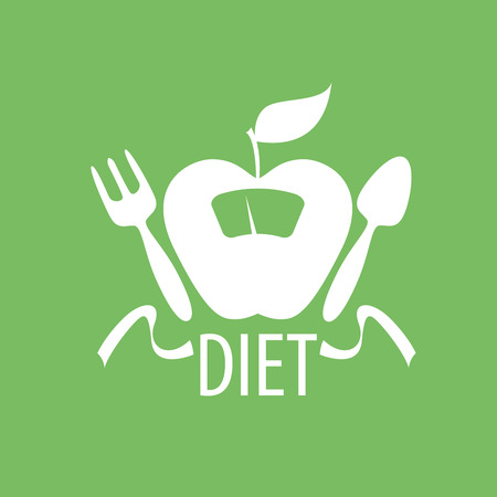 logo design template for diet. Vector illustration of iconのイラスト素材