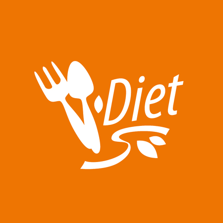logo design template for diet. Vector illustration of iconのイラスト素材
