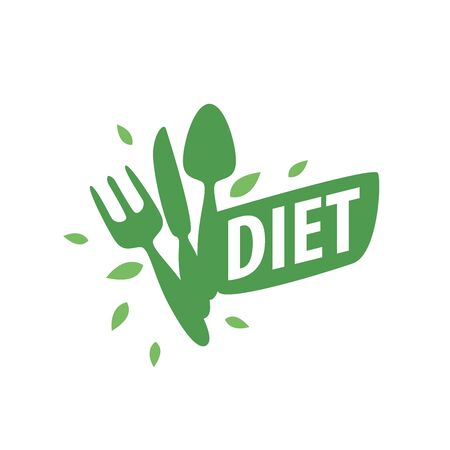 logo design template for diet. Vector illustration of iconのイラスト素材
