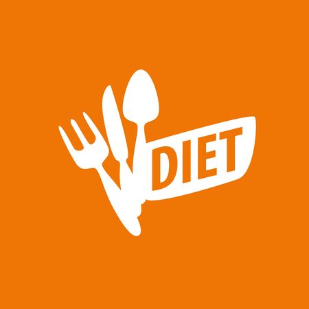 logo design template for diet. Vector illustration of iconのイラスト素材