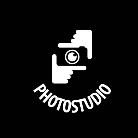 logo camera in the hands of the photographerのイラスト素材