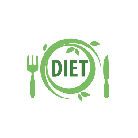 logo design template for diet. Vector illustration of iconのイラスト素材