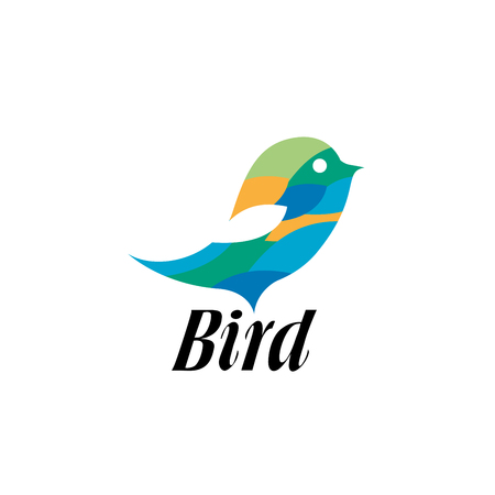 bird logo design template. Vector illustration of iconのイラスト素材