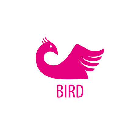 bird logo design template. Vector illustration of iconのイラスト素材