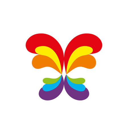 logo design pattern butterflies. Vector illustration of iconのイラスト素材