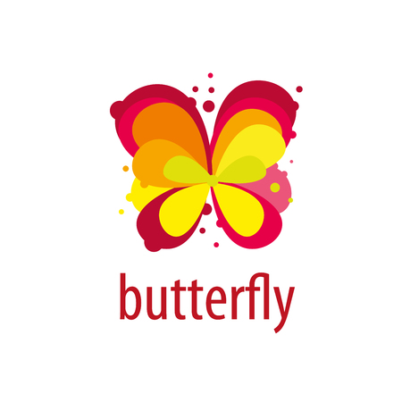 logo design pattern butterflies. Vector illustration of iconのイラスト素材