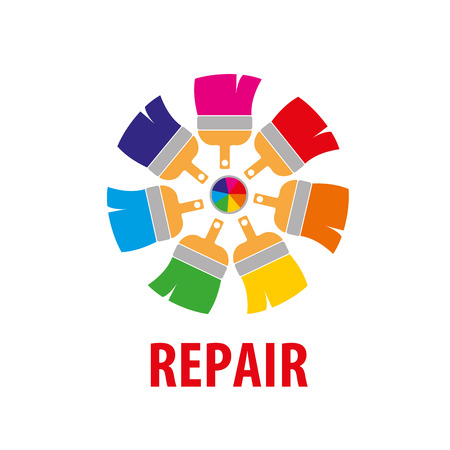 logo design template for repair. Vector illustration of iconのイラスト素材