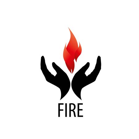 logo design template fire. Illustration vector iconのイラスト素材