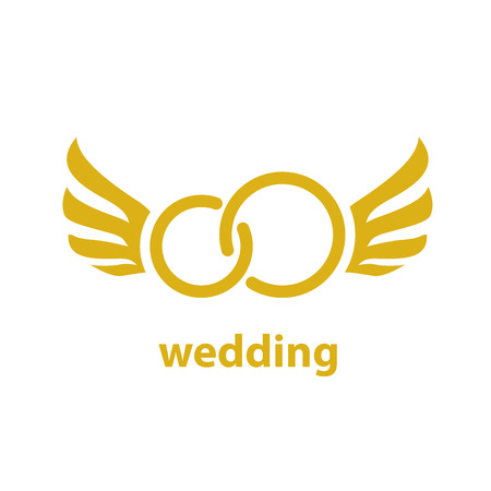 logo design template for wedding. Vector illustration of iconのイラスト素材