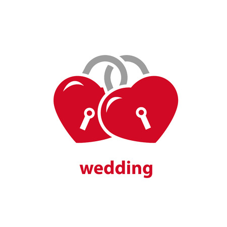 logo design template for wedding. Vector illustration of iconのイラスト素材