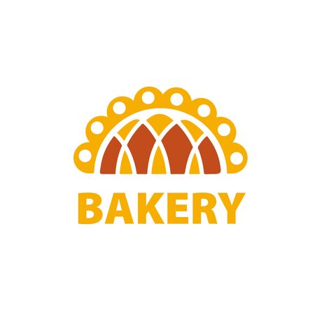 logo design template for a bakery. Vector illustration of iconのイラスト素材