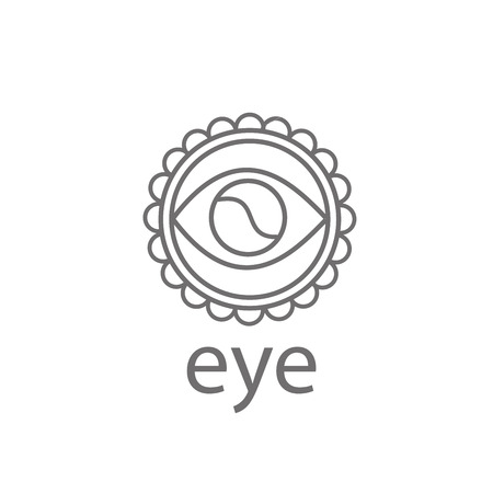 logo design template eye. Vector illustration of iconのイラスト素材