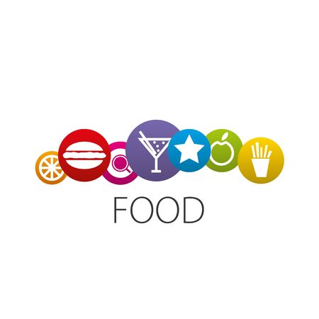 logo design template food. Vector illustration of iconのイラスト素材