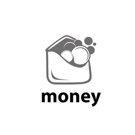 logo design template finance. Vector illustration of iconのイラスト素材