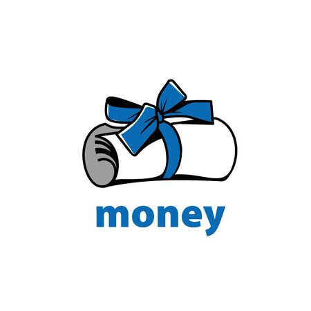 logo design template finance. Vector illustration of iconのイラスト素材