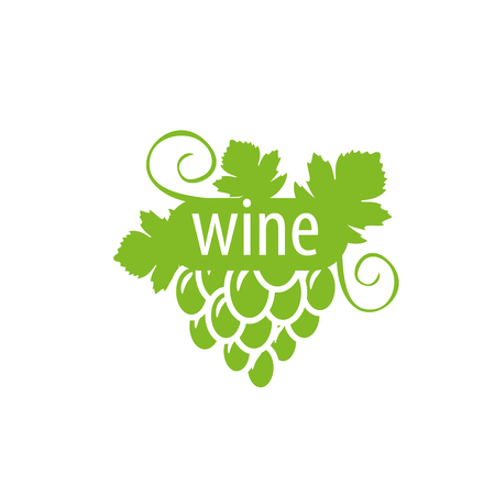 logo design template wine. Vector illustration of iconのイラスト素材