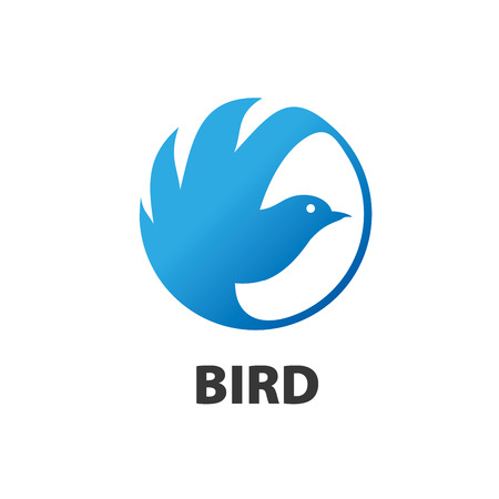 bird logo design template. Vector illustration of iconのイラスト素材