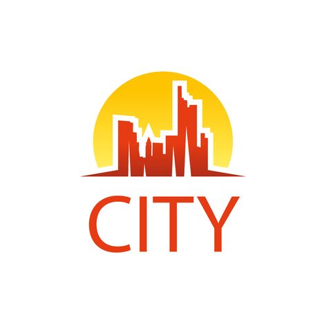 template design of the city logo. Vector illustration of iconのイラスト素材