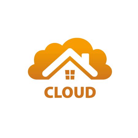 Template design logo cloud. Vector illustration of iconのイラスト素材