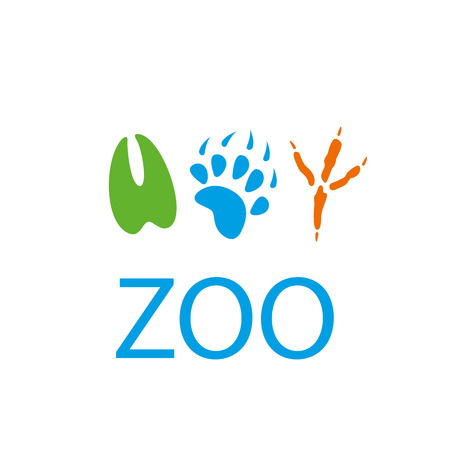 Template design logo zoo. Vector illustration of iconのイラスト素材