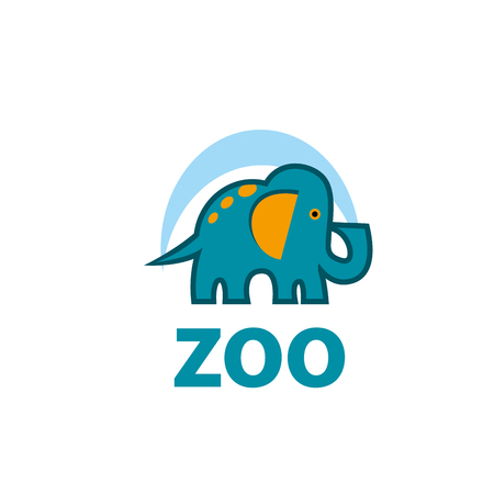 Template design logo zoo. Vector illustration of iconのイラスト素材