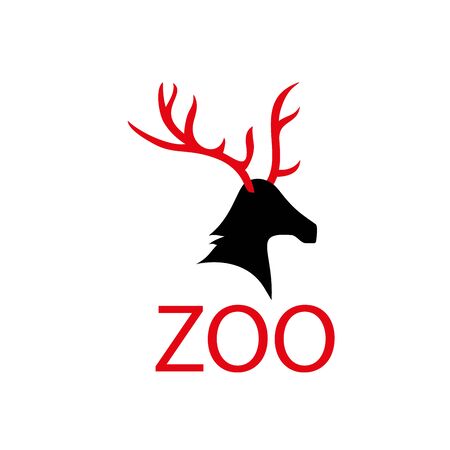 Template design logo zoo. Vector illustration of iconのイラスト素材