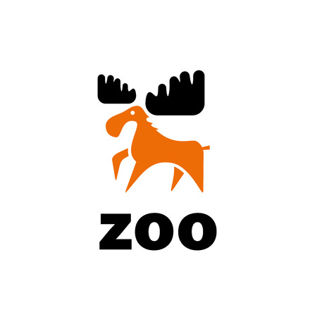 Template design logo zoo. Vector illustration of iconのイラスト素材