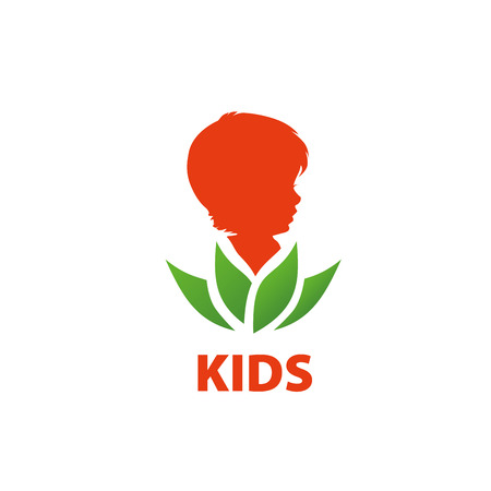 Template design logo kids. Vector illustration of iconのイラスト素材