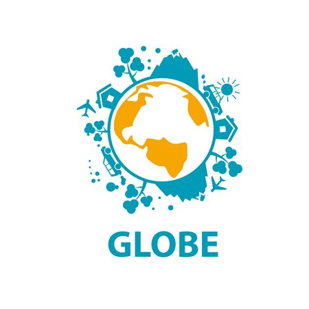 Template design logo globe. Vector illustration of iconのイラスト素材