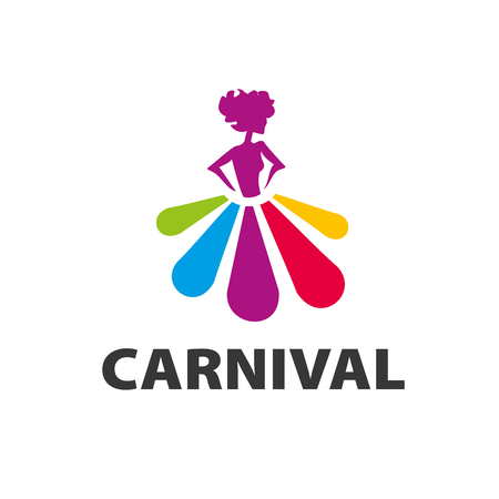 template design logo carnival. Vector illustration of iconのイラスト素材