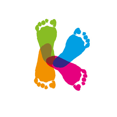 Template design logo kids. Vector illustration of iconのイラスト素材