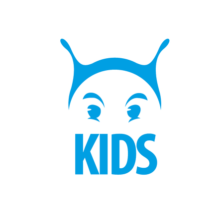 Template design logo kids. Vector illustration of iconのイラスト素材