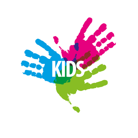 Template design logo kids. Vector illustration of iconのイラスト素材