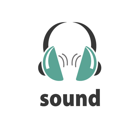 template design logo sound. Vector illustration of iconのイラスト素材