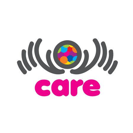 Template design logo hand. Vector illustration of iconのイラスト素材