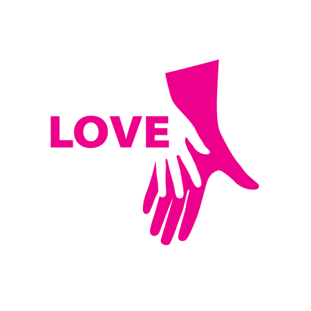 Template design logo hand. Vector illustration of iconのイラスト素材