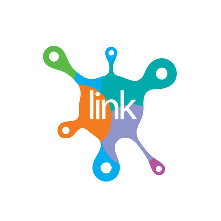 Template design logo link. Vector illustration of iconのイラスト素材