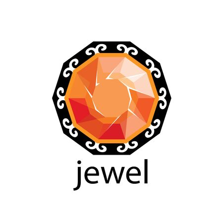 pattern design logo jewel. Vector illustration of iconのイラスト素材