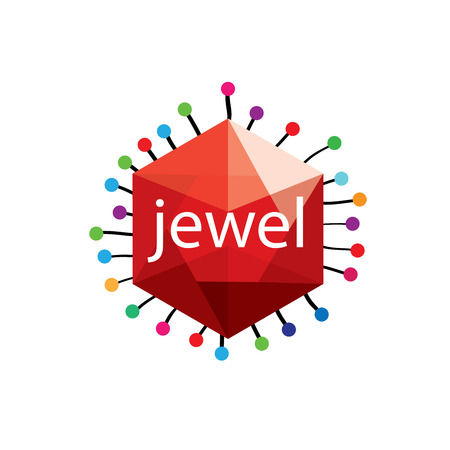 pattern design logo jewel. Vector illustration of iconのイラスト素材