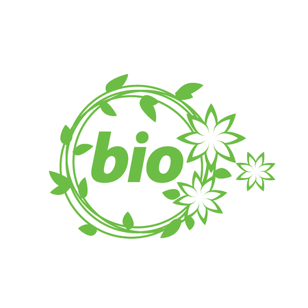 pattern design logo bio. Vector illustration of iconのイラスト素材