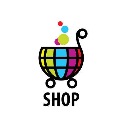 pattern design logo shop. Vector illustration of iconのイラスト素材