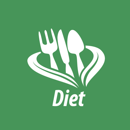 logo design template for diet. Vector illustration of iconのイラスト素材