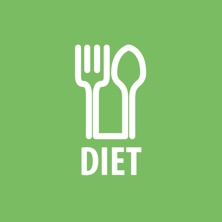 logo design template for diet. Vector illustration of iconのイラスト素材