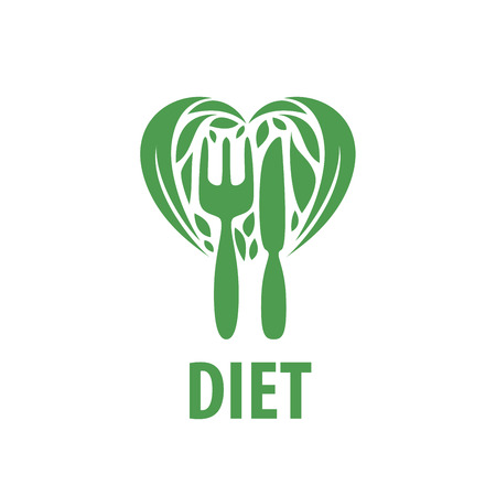 logo design template for diet. Vector illustration of iconのイラスト素材
