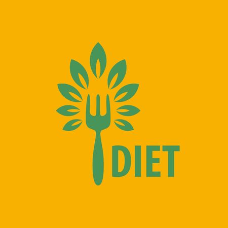 logo design template for diet. Vector illustration of iconのイラスト素材