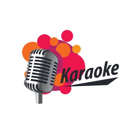 template design logo karaoke. Vector illustration of iconのイラスト素材