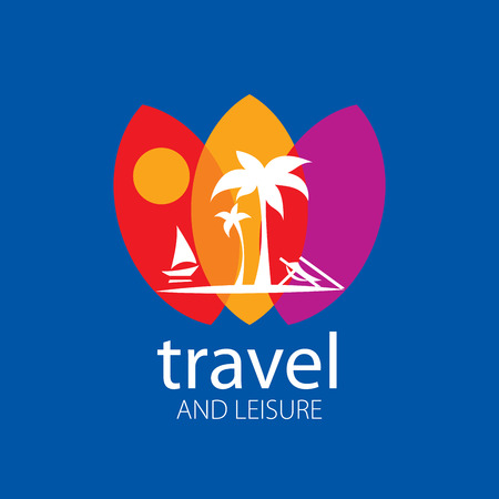 template design logo travel. Vector illustration of iconのイラスト素材