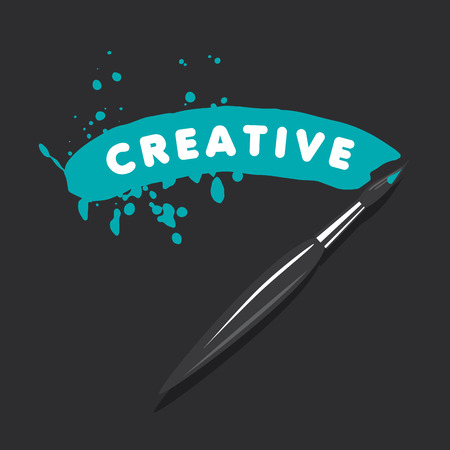 template design brush illustration of iconのイラスト素材